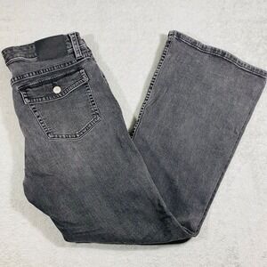 Lucky Brand Flare Jeans Womens 14/32 R Black Faded Flap Pocket F00168